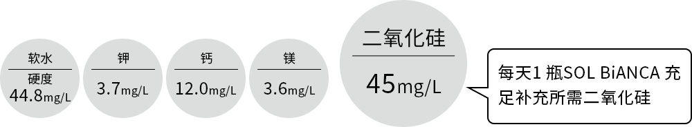 每天1瓶 SOL BiANCA 充足补充所需二氧化硅