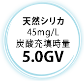 天然シリカ45mg/L強炭酸水5.0GV